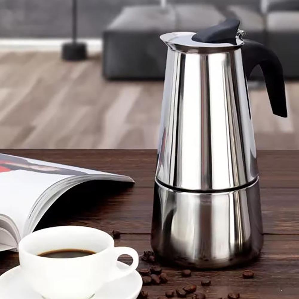 Moka Pot Stainless Steel Coffee Pot Mocha Espresso Latte Percolator Stove Coffee Maker Pot Percolator Drink Tool