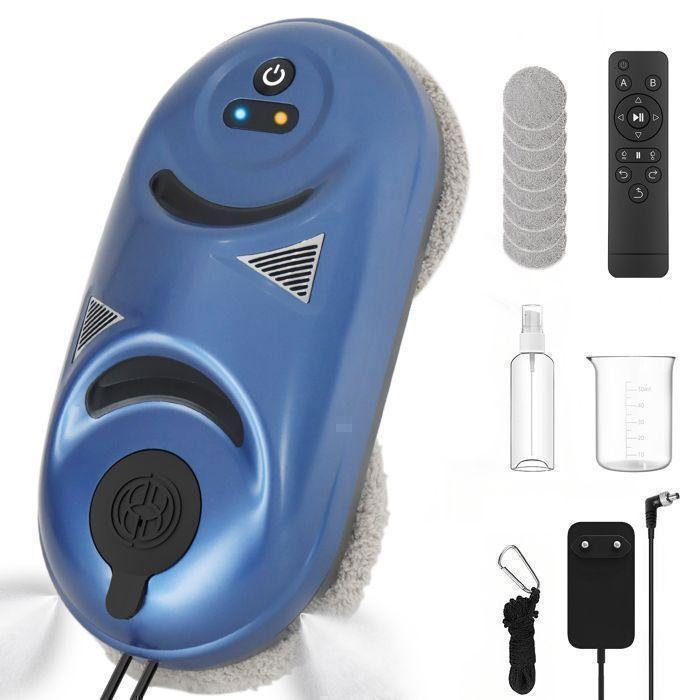 Window Cleaning Robot 5600Pa with Double Spraying, Automatic Washer with Intelligent Navigation & 10 cleaning cloths