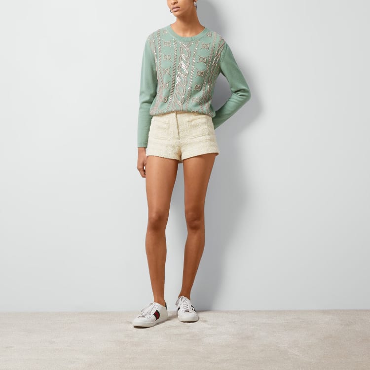 Gucci SS24 Knitwear Women's Cyan 773589-XKDUX-4853
