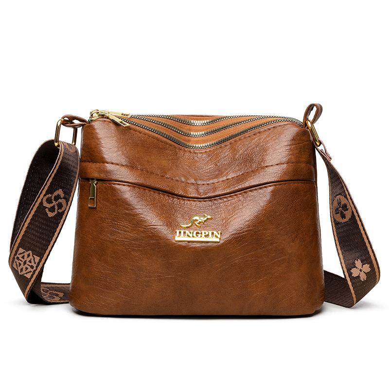 New Women's Bag Large Capacity Fashionable Multi-compartment Messenger Bag Casual Versatile Simple Shoulder Bag