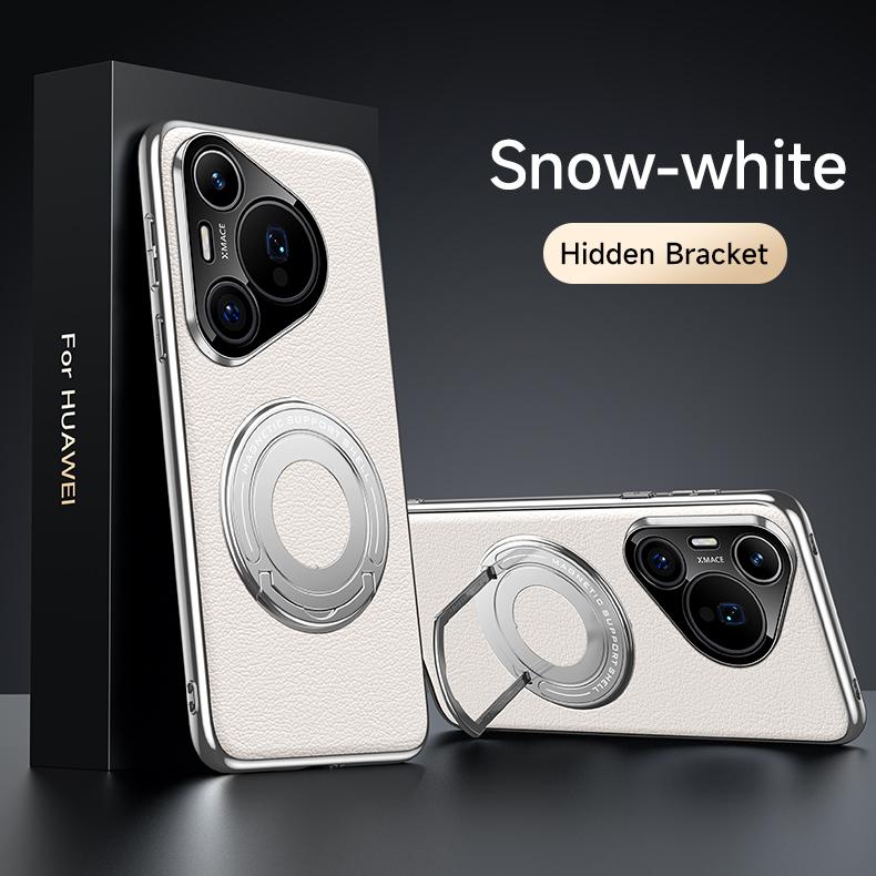 Miljøvennlig Vegansk Lær Skjult Støtte Etui For Huawei P60 Pro Art Pura 70 Ultra Pro+Plus Magnetisk Deksel Luksus Business Skall