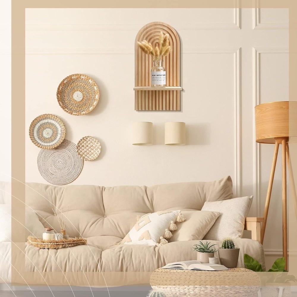 Bohemian Style Shelf Wall Decor Wall-mounted Hanging Shelf  Living Room Decor