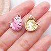 Cute Zinc Alloy Cat Keychain Pendant - Handmade DIY Jewelry Accessory
