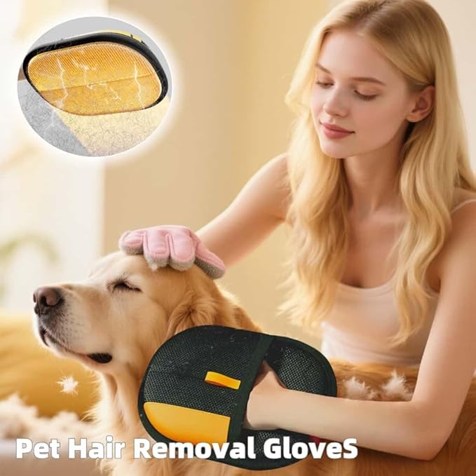 Dropshipping 2026 Luxury Eco-friendly Soft Nylon Cat Dog Grooming Gloves Lightweight Reusable Double-Sided Unscented Pet Hair