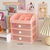 Girly Heart Plastic Desktop Drawer: Dustproof Storage for Stationery & Cosmetics