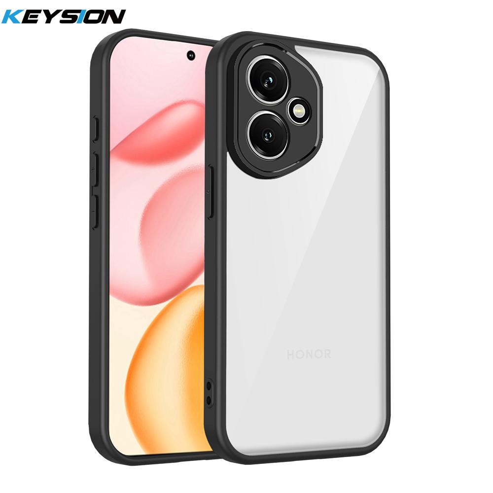 

KEYSION Прозрачный чехол для телефона HONOR 400 400 Pro 5G Силикон+ПК Прозрачный Противоударный Чехол на заднюю панель телефона для Huawei Honor 400 Lite for Honor 400 чёрный