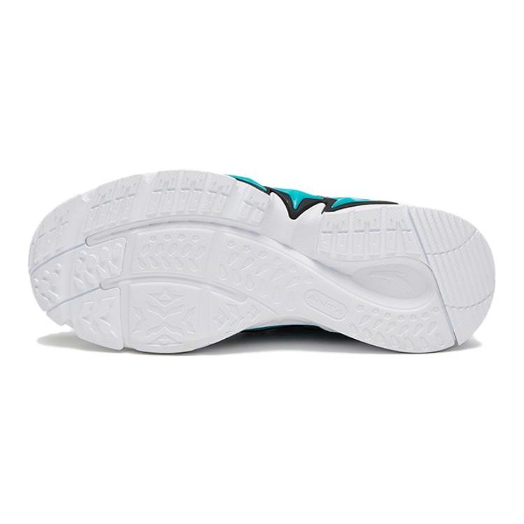 Anta Honghu 2.0 PU Non-Slip Wear-Resistant Kids Casual Shoes Kids Casual Shoes Black White Green A312326992-1