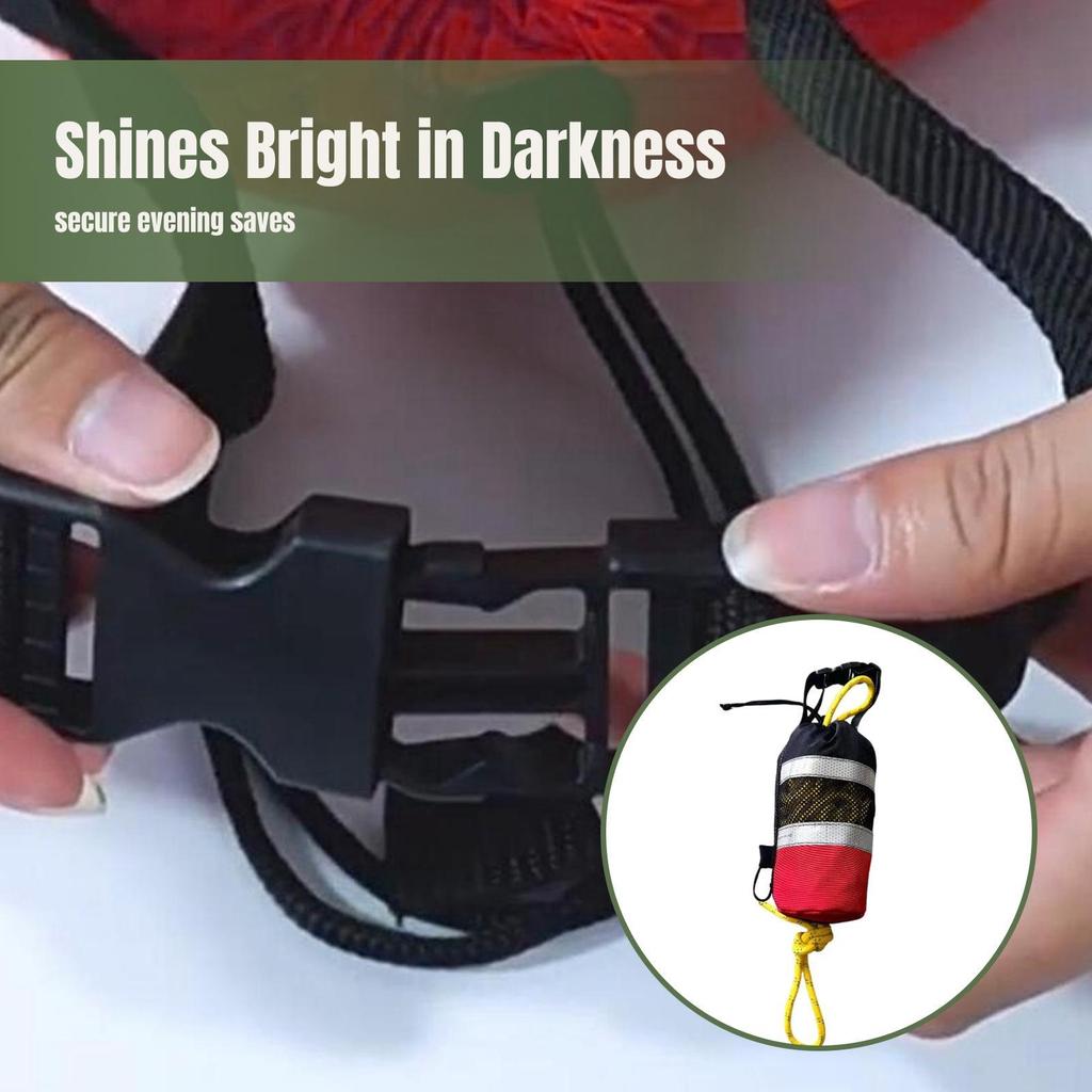 Rescue Throw Bag Rope Floating Throwing Line Reflective for Water with