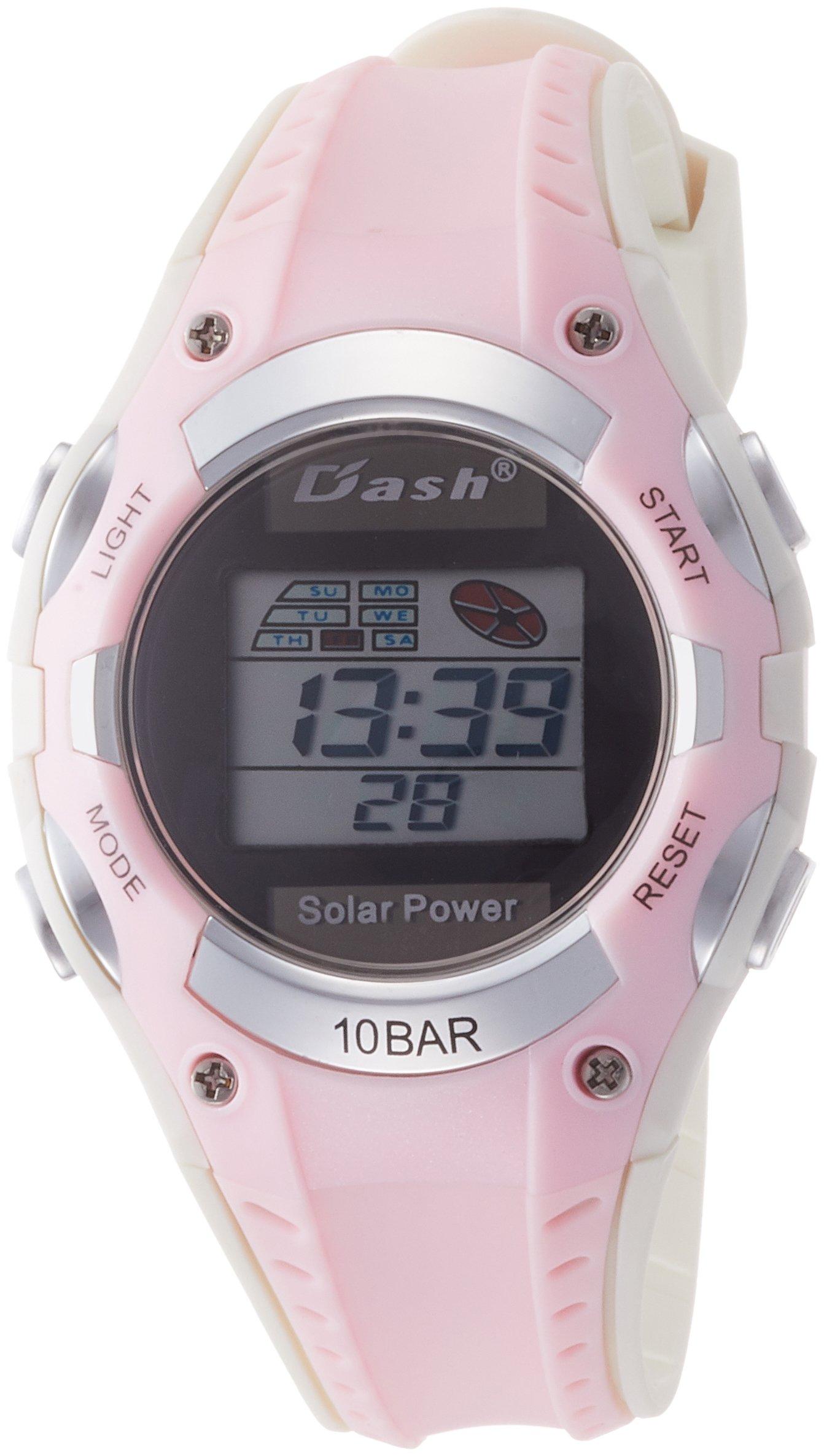 ALIAS Solar Digital Watch Dash Waterproof Multifunction Backlight Urethane Strap Black Dial ADWW16032SOL17 Pink (Arias) Women s