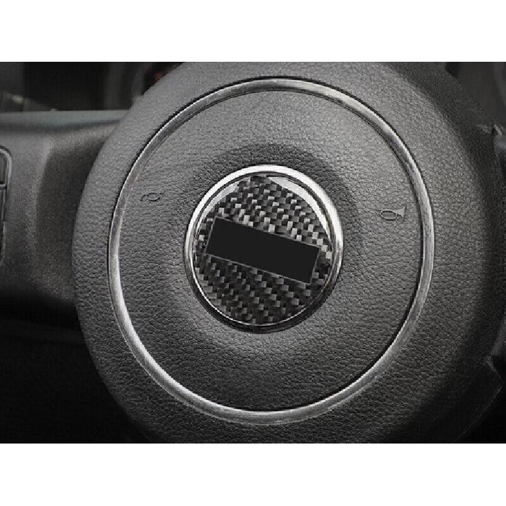 For Jeep Cherokee 14-2022 Real Carbon Fiber Steering Wheel Horn Button Cover