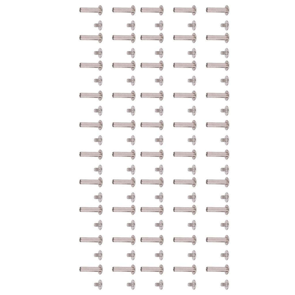 50 Sets Screw Rivet M3.5 4.5x18x9mm Round Flat Head Alloy Stainless Steel Binding Screws for