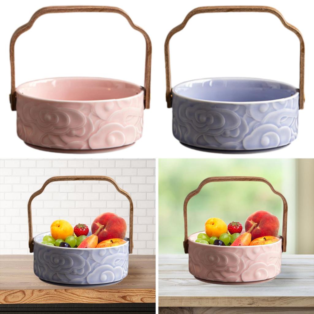 Fruit Basket Bread Basket Decor Vintage Ceramic Multipurpose Fruit Container