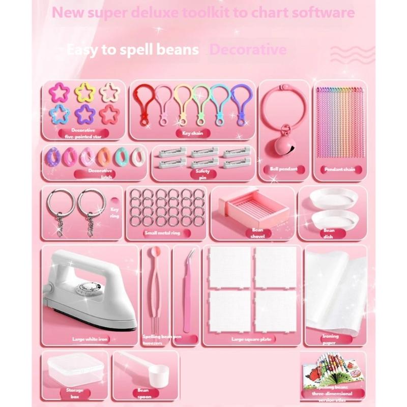 Creative Art Set Includes Multicolor Bean Beads Easy To Assemble For Any Ages Crafting Fun