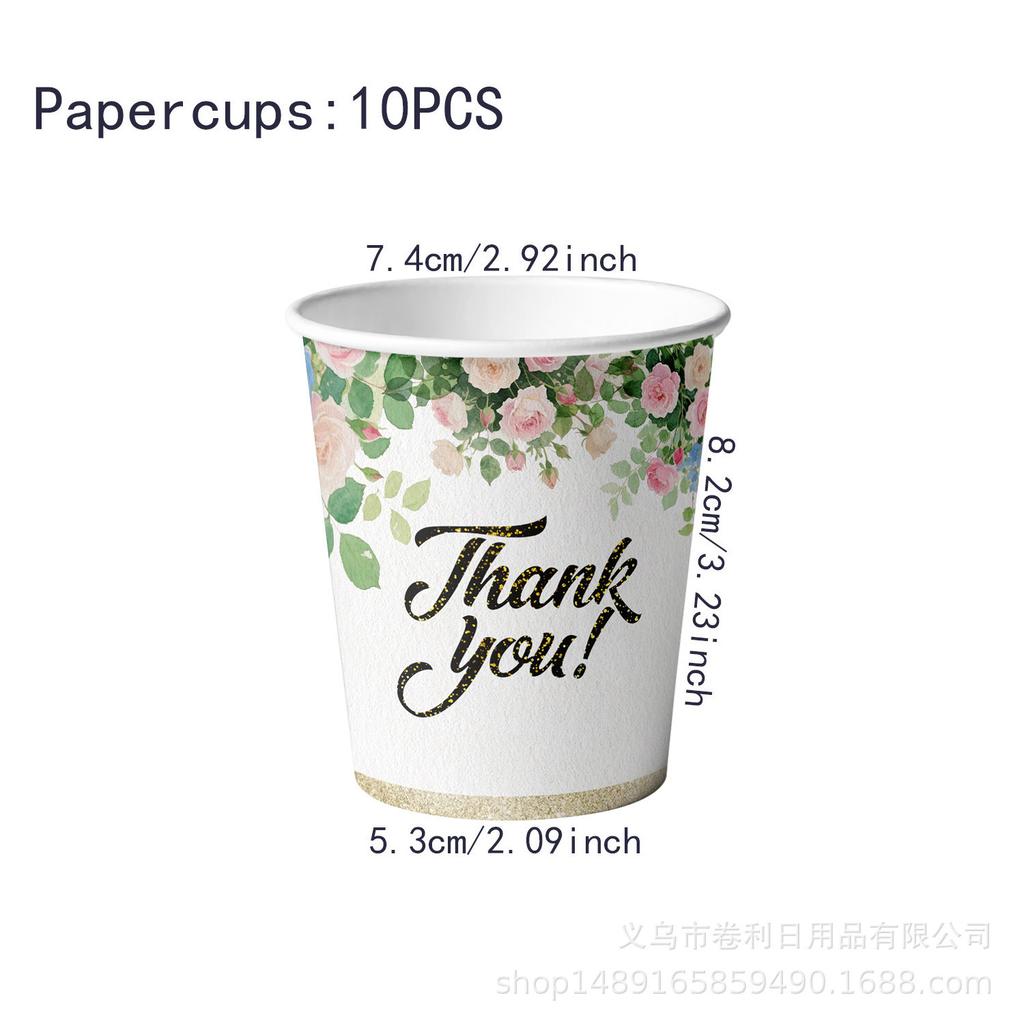 Eucalyptus Leaf Party Supplies Themed Birthday Party Holiday Cutlery Flag Paper Tissue Paper Cup Tablecloth Banner Cutlery