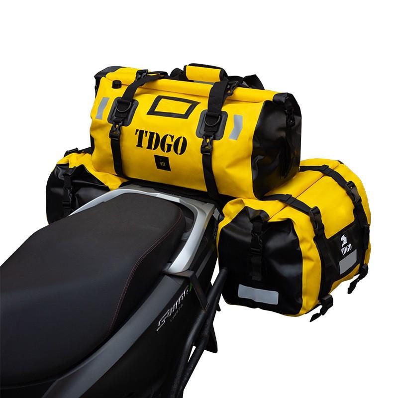 Motorcycle Touring Backpack Waterproof Helmet Bag Rear Tail Pannier Saddlebag Adventure Riding