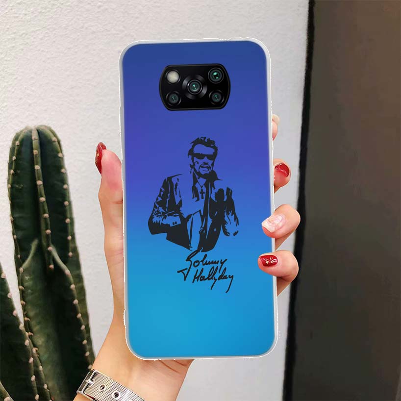 Johnny Hallyday Music For Xiaomi Poco X6 X3 Nfc X5 X4 F6 F5 Pro Phone Case X7 F4 Gt F3 F2 F1 M5S M4 M3 5G Fundas Coque