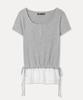 MIXXO Frill Layered Short Sleeve Knit Re Kag414T_Miwkag52Qt