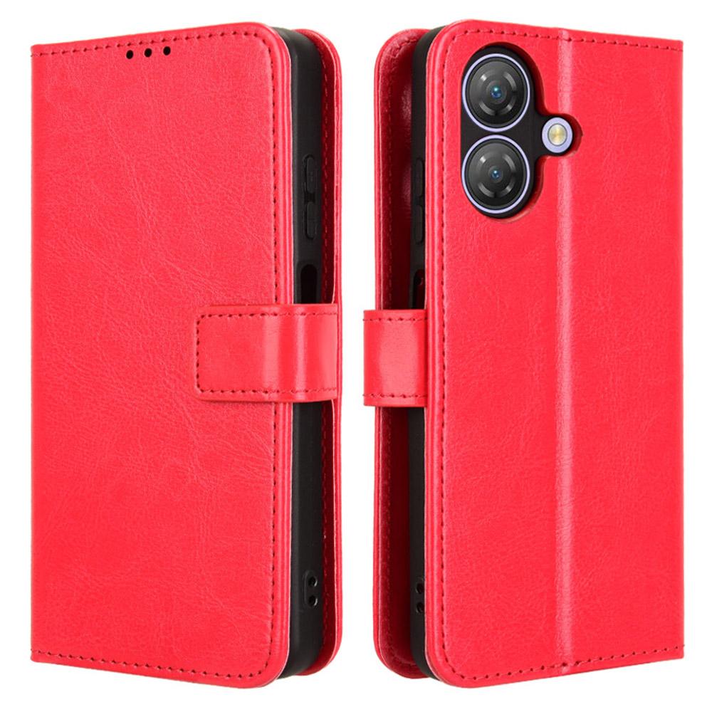 For Ulefone Note 21 Case Crazy Horse Texture PU Leather Phone Wallet Cover