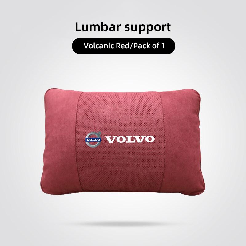 Volvo Car Suede Seat Headrest Cotton Neck Pillow For Volvo V60 V40 XC90 S60 C30 XC60 V70 S90 Rdesign Auto Interior Lumbar Pillo