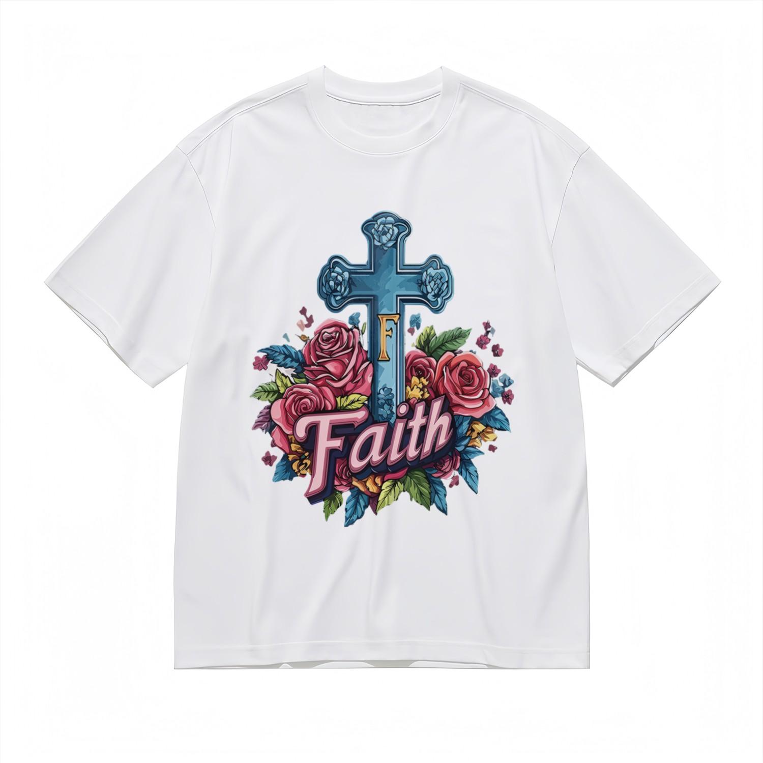 Women s Fashion Comfy Breathable Classic T-Shirt Mens Womens Tees Top Bloom Design Rose Printed Tee S