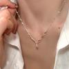 Korean Version of Sterling Silver Water Drop Necklace 2025 New Collarbone Chain Simple Sweater Chain
