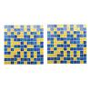 2Pcs Mosaic Wall Tile Stickers, 3D Self Adhesive Tile Stickers, Retro Waterproof And Oil-Proof Wall Decals, Peel And Stick Backsplash Decals