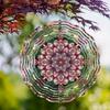 10 Inch Metal Wind Spinner with 360 Swivel Hook Mandala Design Garden Decor Outdoor Art Hanging Ornament for Patio Yard Gift
