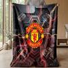 Manchester United Theme Blanket Soft Flannel Blanket Plush Throw Blanket Cozy Sofa Bed Blanket for Home Decor