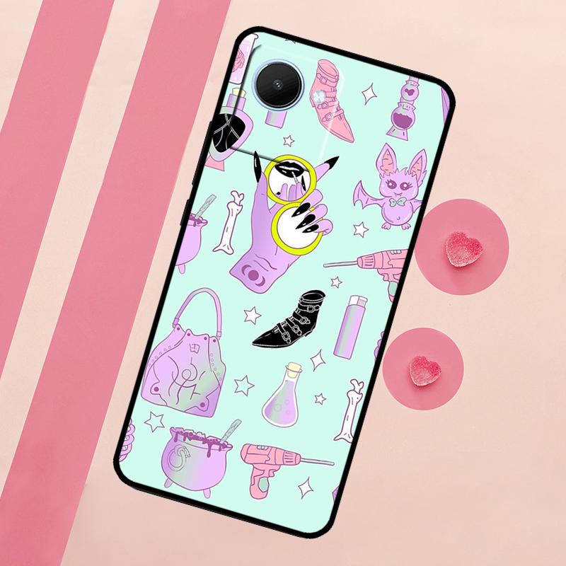 Pastel Goth Witchy For Realme 15 10 11 12 13 14 Pro Plus C65 C67 C75 C63 C61 C55 C51 C53 C35 GT6 GT7 Pro Case
