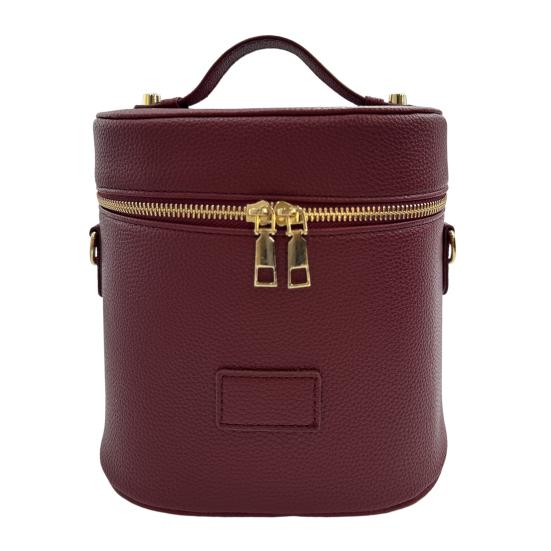 

Дорожня косметичка-органайзер для макіяжу для жінок зі знімними перегородками, водонепроникна косметичка, сумка для туалетного приладдя для туалетного столика, відпустки вина червоного кольору