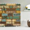 Funny Retro Vintage Car Shower Curtains Waterproof Bathroom Curtain Cool Old Newspaper Bath Curtain High Quality Shower Curtain