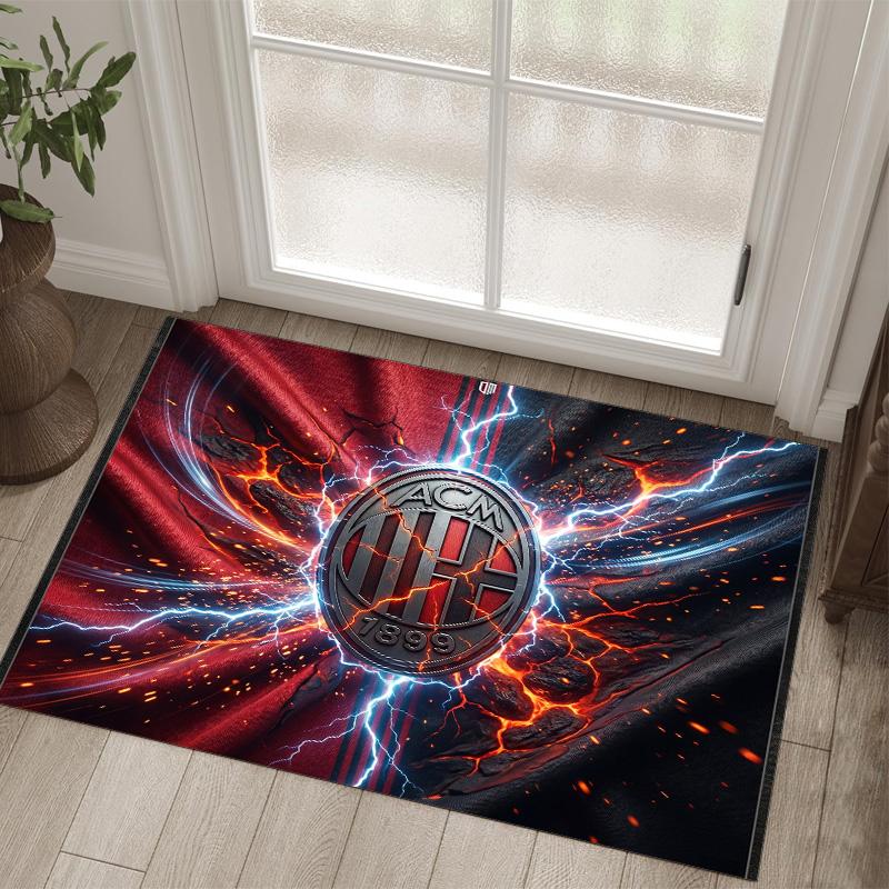 AC Milan Design Crystal Velvet Carpet Cozy Non?Slip Printed Rug For Bedroom Living Room Entrance