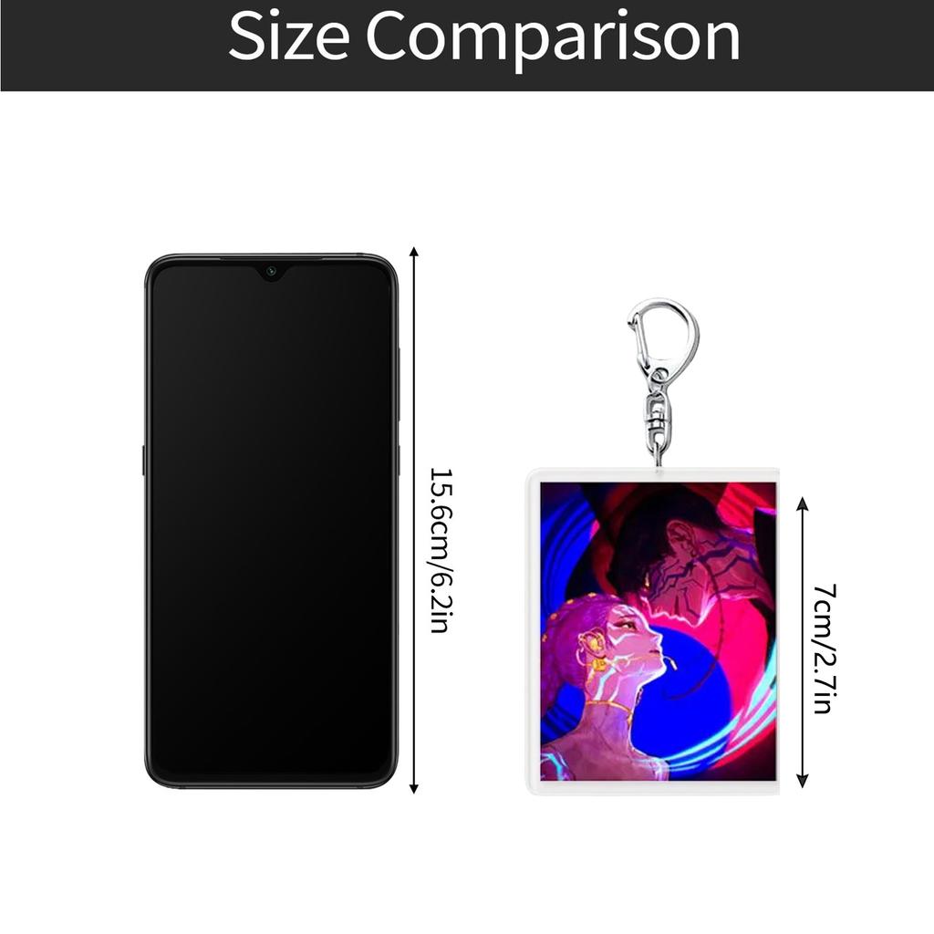 2d Acrylic Compass Support Stick Rocking Music Keychain Pendant Accessory