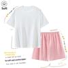 2026 Women's Summer Sleepwear Set Short Sleeve Two-Piece Pants Lightweight Comfortable Breathable Sweet Style Soft Home Clothes