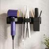 Wall Mounted Hair Dryer Holder Bathroom Hair Tool Storage Rack No Drill Self Adhesive Organizer for Hair Dryer Brush and Comb