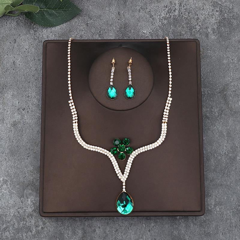 Set di Collana e Orecchini alla Moda in Stile Coreano: Accessori Perfetti per Matrimonio Sposa