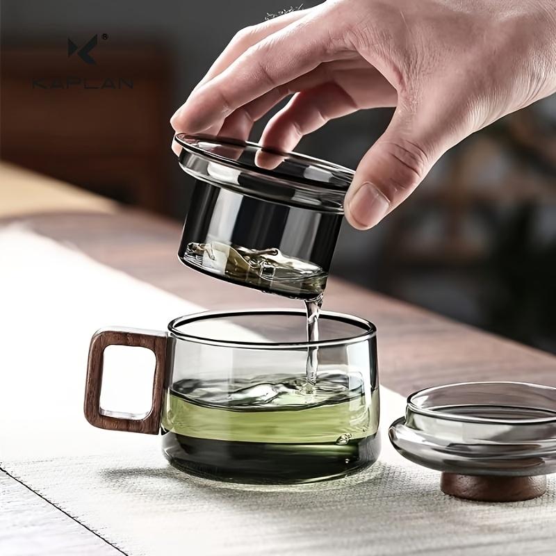 1pc200ml Multifunctional Glass Tea Cup with Filter Bubble-Heat Resistant,Reusable,Suitable for Home and Office Use,Perfectly Suited for Loose Leaf Tea