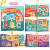 Source Three-Dimensional Baby Cloth Book Early Education Cognitive Toy English Shape Palm Book Baby Cloth Book With Sound Paper