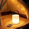 Solar-powered Rechargeable LED Touch Control Dimmable Portable Desk Lamp Small Night Light 16 Colors RGB for Outdoor Camping