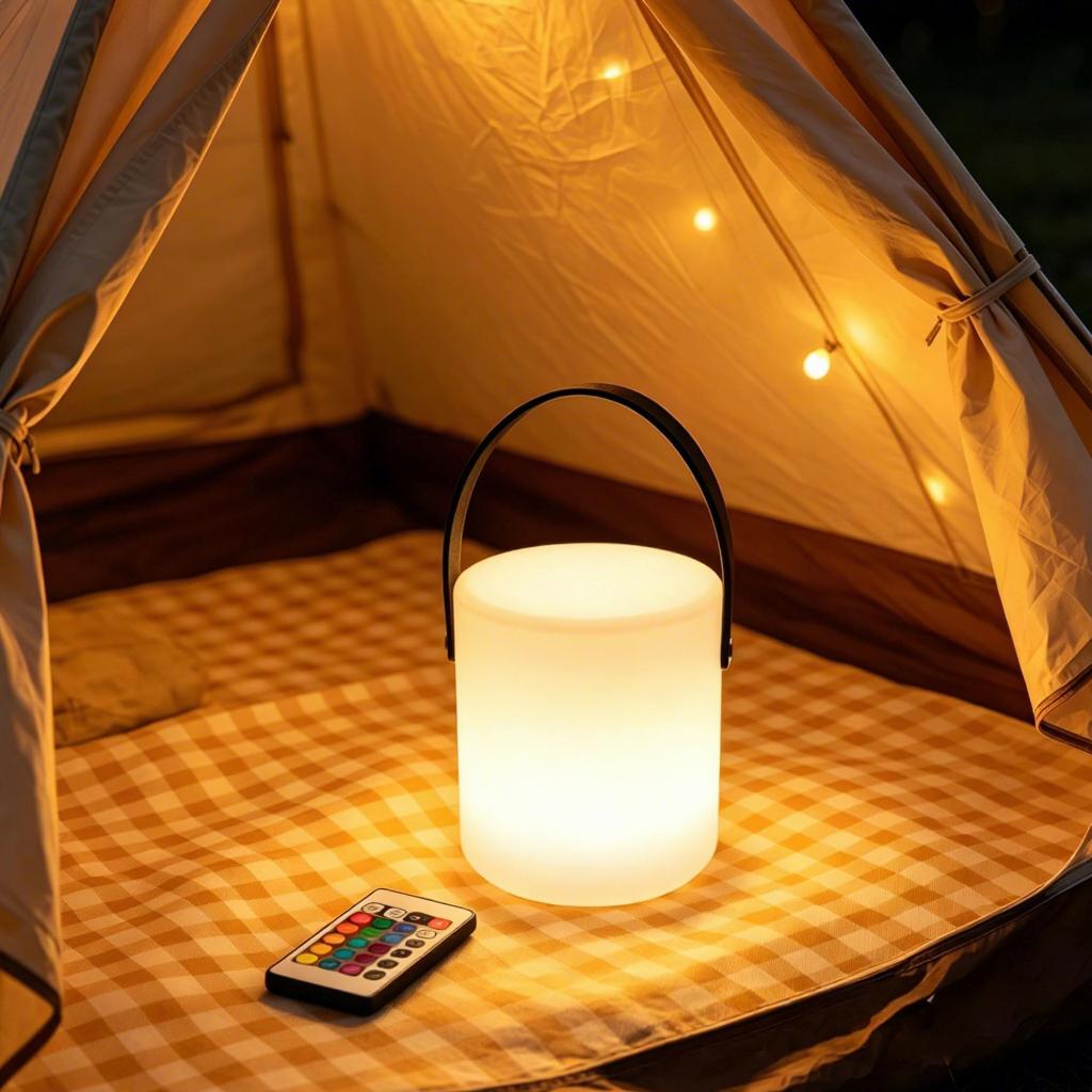 Solar-powered Rechargeable LED Touch Control Dimmable Portable Desk Lamp Small Night Light 16 Colors RGB for Outdoor Camping