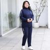 Women's Long Sleeve Zip Hoodie High Waist Sweatpants Loose Fit 2-Piece Set