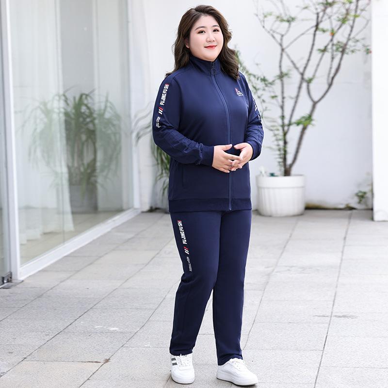 Women's Long Sleeve Zip Hoodie High Waist Sweatpants Loose Fit 2-Piece Set