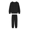 Skechers Knitted Crew Neck Pullover Long Sleeve Top And Cuffed Warm Drawstring Pants Hoodie Set Men sets L425M078-0018