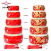 Traditional Chinese Red Cowhide Percussion Drum
