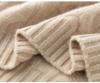 Women's Round Neck Cable Knit Cashmere Sweater - 2026 Autumn/Winter, Gentle Style, Solid Color, Thick and Warm Base Layer.