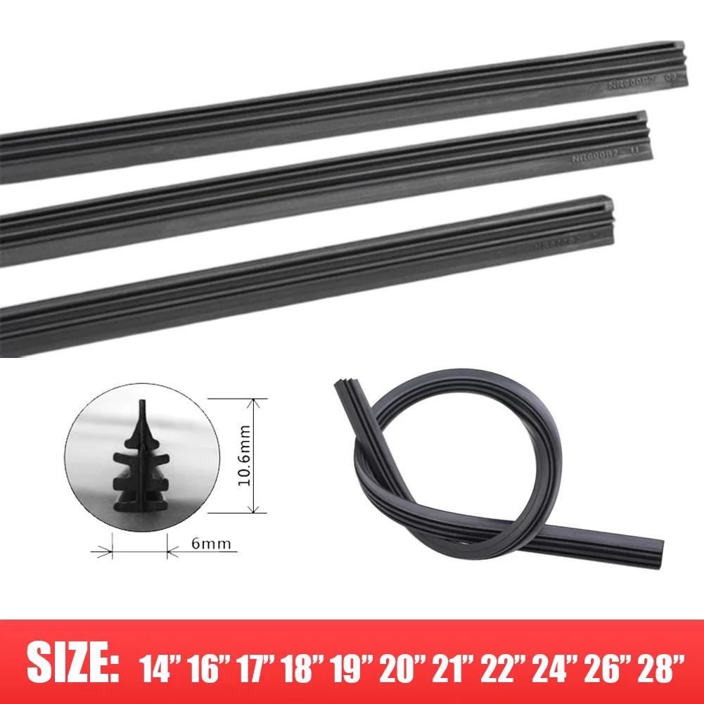 Car Wiper Blade Windscreen Wipers Insert Natural Rubber Strip 10mm Windscreen FR Wipe Car Accessories