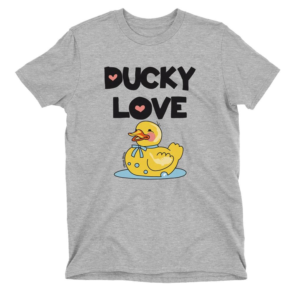 DUCKY LOVE Mens Ladies  TShirt Matching Couple Valentines Day Duck Hearts