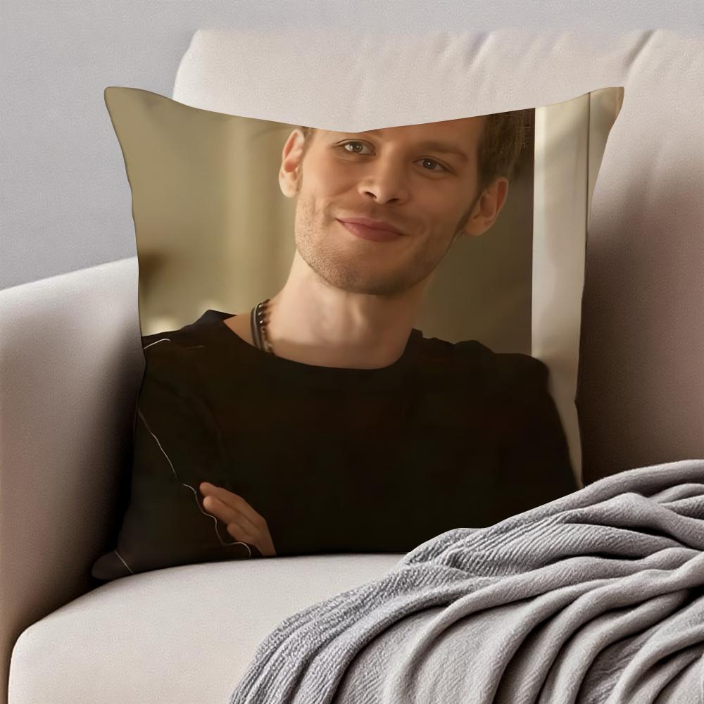 K-Klaus Mikaelson Vampire Diaries Cushion Cover Pillowcase Anti-Dustmite Invisible Zipper Short Plush Sofa Cushion