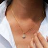 Luxury  Real Gold Drop Pipa Pendant Women's Clavicle Chain Moissanite Necklace