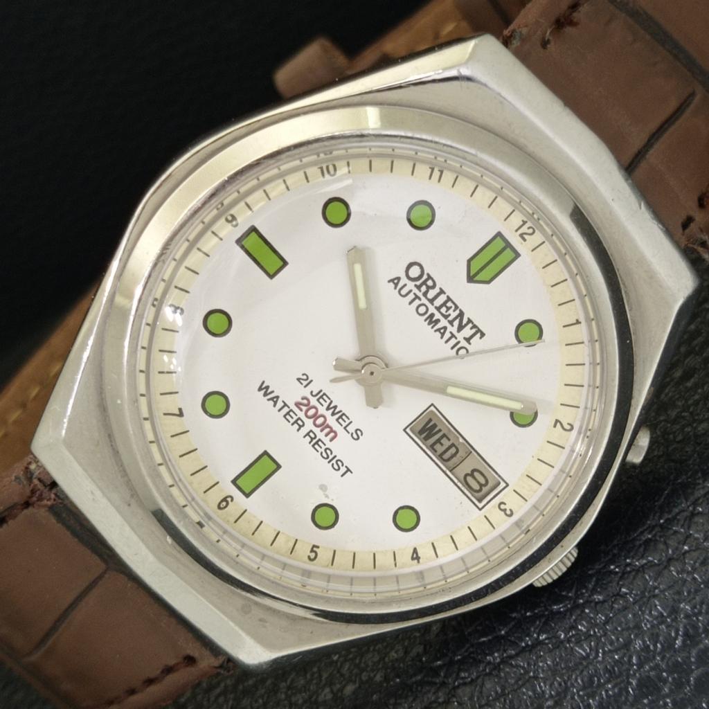 

ВИНТАЖНЫЕ МУЖСКИЕ ЧАСЫ ORIENT AUTOMATIC 46943 ЯПОНИЯ ЦИФЕРБЛАТ БЕЛОГО ЦВЕТА a700714-5 R204-a700714